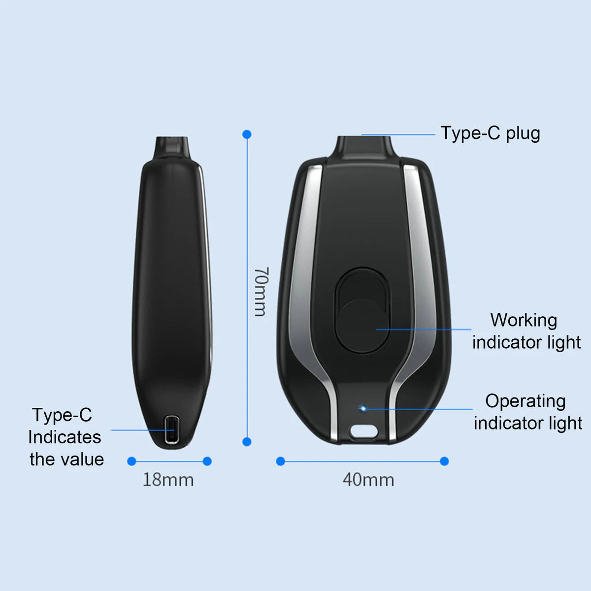 Portable Keychain Power Bank