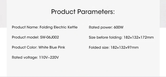 Foldable Electric Kettle